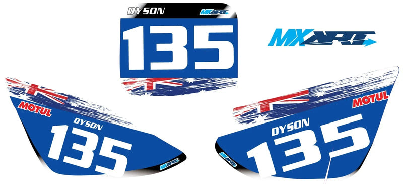 Honda CRF 50 (2004-2012) Aussie Stickers Custom Number Plate Graphics