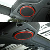 Jeep Wrangler JK Red Top Roof Speaker Trim Ring Covers (2007-2014)