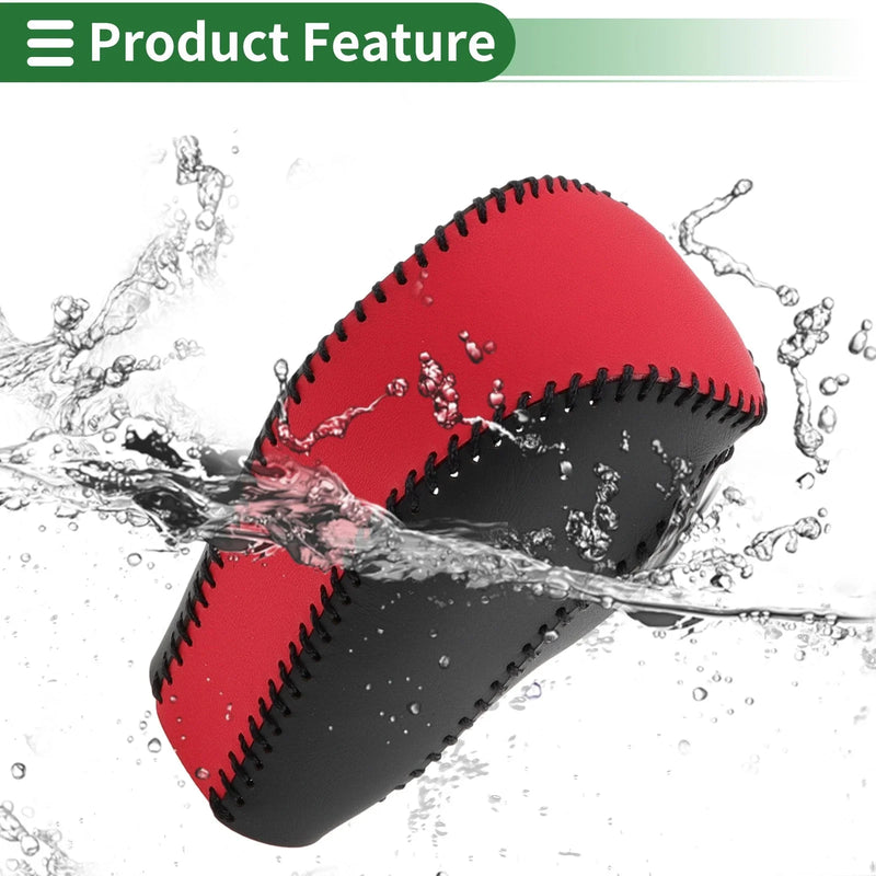 Mazda CX-30 (2020-2022) Black Red Faux Leather Car Gear Shift Knob Cover