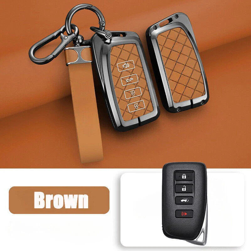 Lexus RC RX ES NX LS LX IS GS RC300 Zinc Alloy Leather Car Key Case Cover