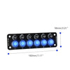 Car Motorhome RV DC12V Blue LED Multi Port Socket Toggle Switch