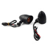Universal Fit Black Retro Motorcycle Turn Signal Lights