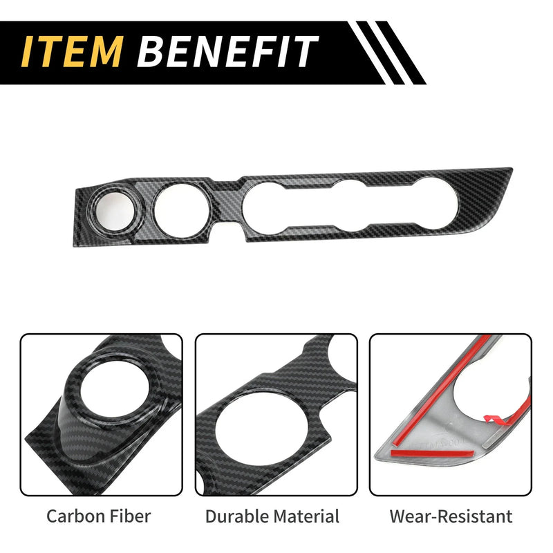 Toyota Tacoma Carbon Fiber Console AC Switch Button Trim (2016-2023)