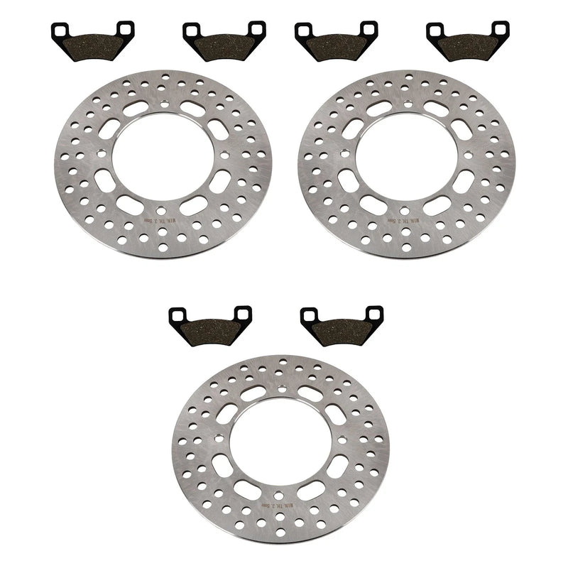 Arctic Cat 425 4x4 Front & Rear Brake Rotors & Semi-Metal Pads (2011–2012)