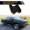 Chevy Silverado 1500 for GMC Black Red Full Center Console Organizer Tray