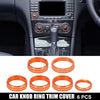 Ford F150 6 x Orange Aluminium Alloy Knob Trim Rings (2016-2020)