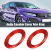 Honda Civic 2 x Red Door Audio Speaker Ring Covers (2016-2021)