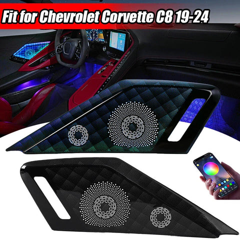 Corvette C8 Interior Door Speaker Dash Cover with LED Light (2019-2024)