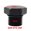 Universal 2 x Aluminum 6AN Block Off Cap ORB Plug Male Fitting Adapters