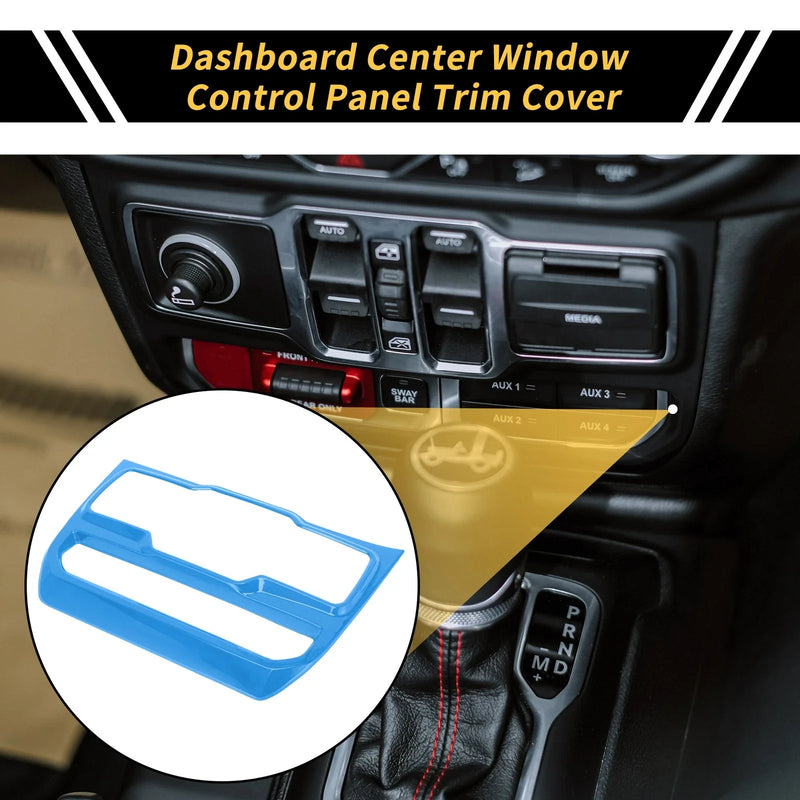 Jeep Wrangler Light Blue Dashboard Center Control Panel Cover (2018-2023)