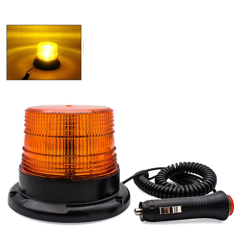 Car Auto Amber Magnetic 12V 24V Flashing Strobe LED Light
