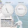 Marine Boat Hatch / 4" / Round Deck Plate Non-Slip Oval Groove White