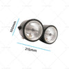 Motorcycle Street Fighter Black Twin Universal Headlight Dual Lamp