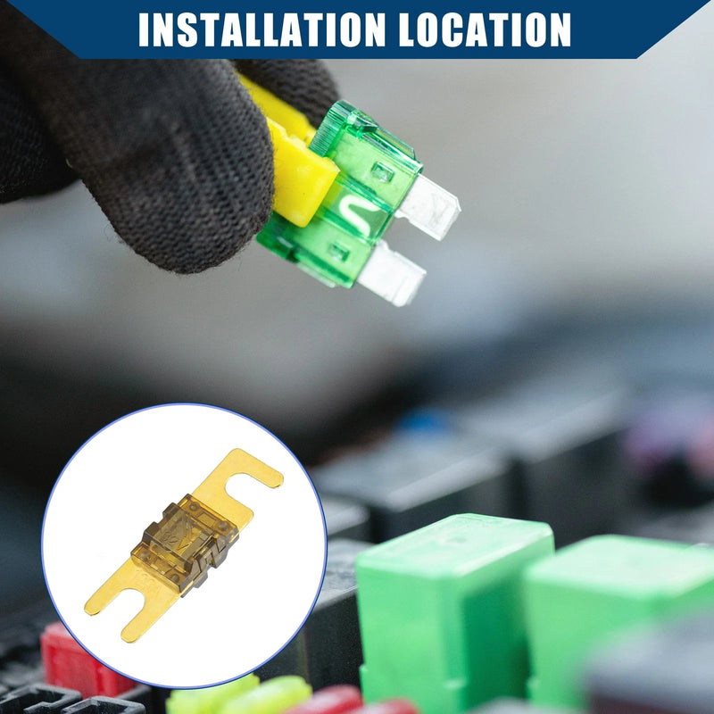 Car Motorcycle Audio Gold Tone 10 x Mini ANL 120A Fuses