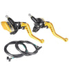 Motorcycle 22mm Black Clutch Brake Levers & Master Cylinder Reservoir