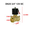 Water Air Brass DC 12V Normally Closed Electric Solenoid Valve
