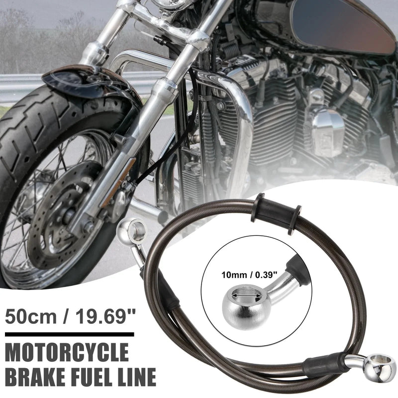 Motorcycle ATV Dirt Bike 50cm / Braided Brake Clutch Oil Hoses Line Pipe