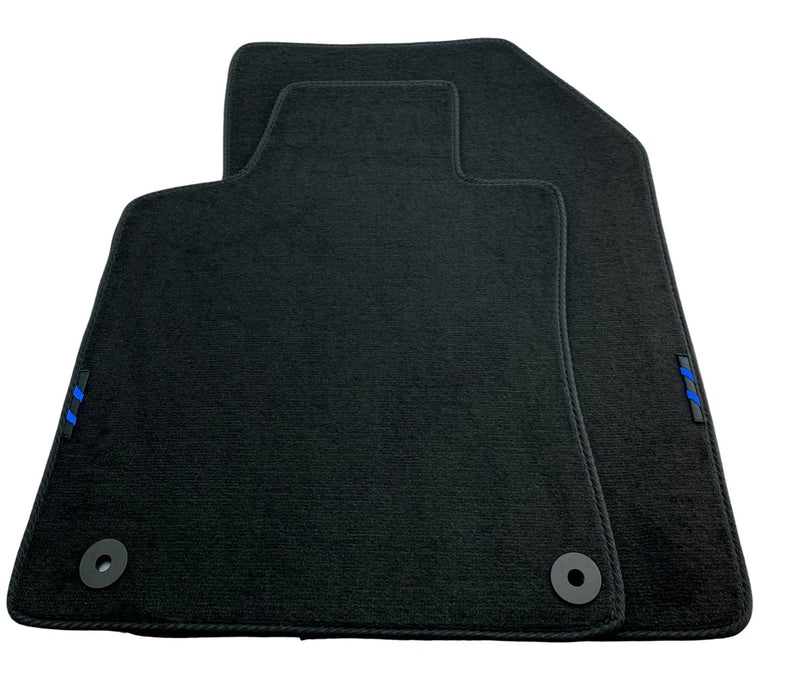 Peugeot with Blue Stripes Emblem Tailored Carpets Floor Mats (All Models)