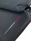 Ferrari 488 GTB Carbon Leather Black Floor Mats Set (2015-2019)