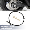 Motorcycle Set 65cm Oil Hose Brake Clutch Throttle Pipe Black