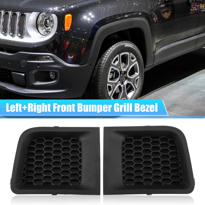 Jeep Renegade Front Lower Bumper Grille Insert Bezel Covers (2015-2023)