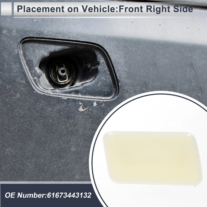 BMW X3 Unpainted Front Right Side Bumper Headlight Washer Nozzle Cover Cap