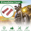 Motorcycle Rubber Wine Red 7/8" 22mm Hand Grips Cover Kit