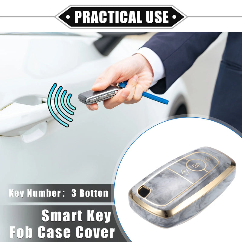 Ford Explorer, Ecosport, Mustang 3 x Button TPU Key Fob Cover Case (2015-2023)