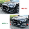 Audi A6 C8 Sline (2018-2025) Carbon Look Bumper Spoiler Lip Kit