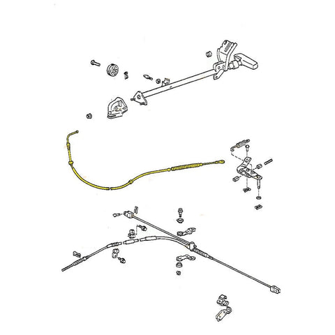 Toyota Hilux RN105 Front Handbrake / Park Brake Cable (1989–1997)