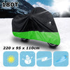 Honda Suzuki Kawasaki L Black+Green Outdoor Motorcycle Cover