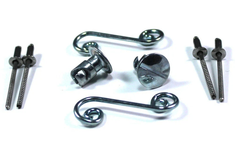 2 x Dzus D4 AJ5 40 Panel Quick Release Fastener Quarter Turn Slotted + Clips