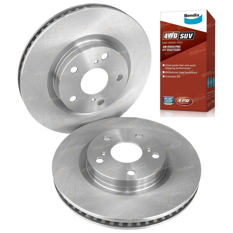 Front Disc Brake Rotors & Pads 2 x Toyota RAV4 GSA33 ZSA42 (2007–2019)
