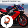 Round Shape Aluminum Alloy Motorcycle Hanging Hook 1 Pc Orange White