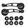 Universal Car & Truck Black Aluminium Manual Door Window Winders