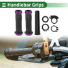 Motorcycle Grips / 7/8" 22mm / Handlebar Grips Purple Line Pattern