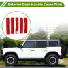 Ford Bronco (2021-2025) Red ABS 1 Set Exterior Door Handle Cover Trim