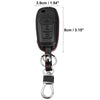 Ford 3 x Button Key Fob Case Cover Protector Faux Leather Black