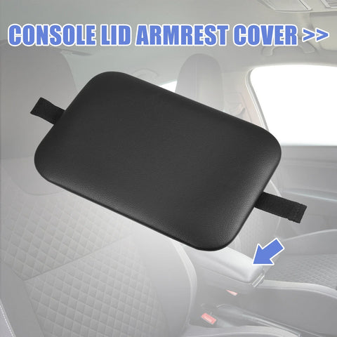 Chevrolet Silverado Faux Leather Black Center Console Lid Armrest Cover