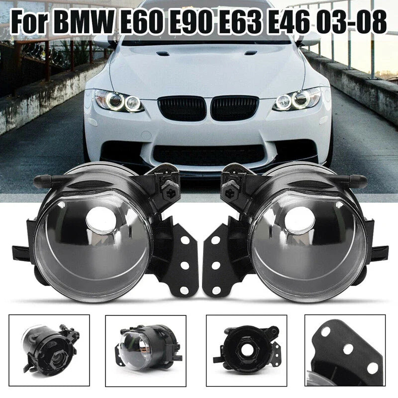 BMW E60 E90 E63 E46 325i Front Fog Driving Light Clear Lens (2001-2013)