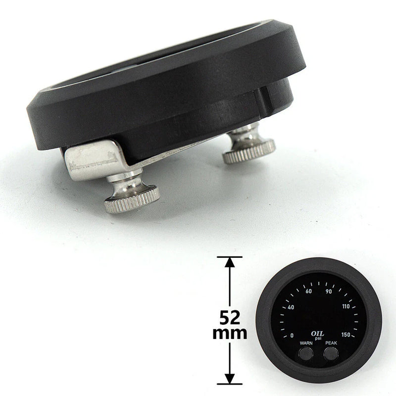 Universal Vehicles 52mm Ultra-Thin Oil Pressure Gauge NPT 1/8'' Red LED
