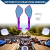 Motorcycle M8/M10 Rear View Mirrors Side Rearview Mirror Purple Aluminum Alloy