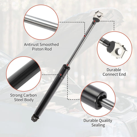 Front Hood Lift Supports Gas Strut Chevrolet Camaro (1982 - 1992) Black