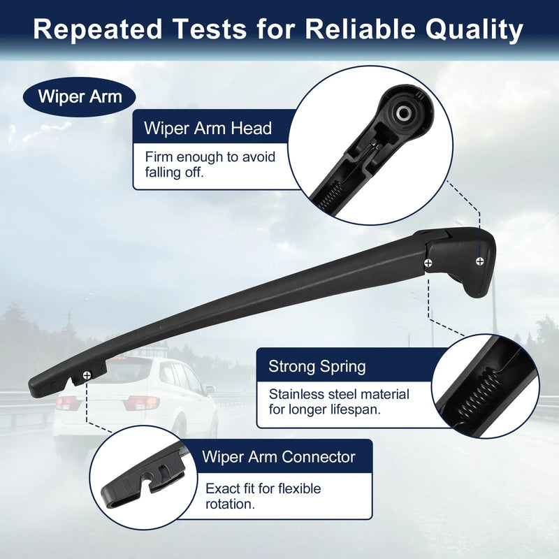Honda Pilot 14" Rear Windshield Wiper Blade Arm Set (2009-2015)