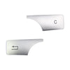 Mercedes Benz C E GLK GLS 2 x Multimedia Button Cover Silver (2010-2020)