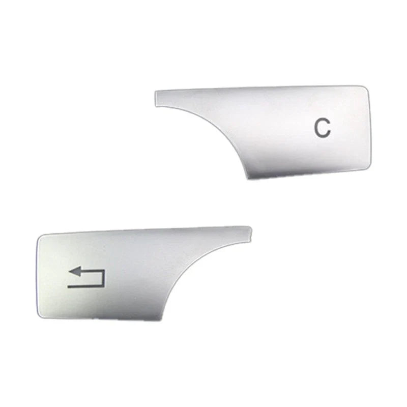 Mercedes Benz C E GLK GLS 2 x Multimedia Button Cover Silver (2010-2020)