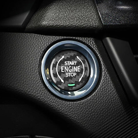 Corvette C8 Carbon Fiber Black Engine Start Stop Push Button Trim (2020-2022)