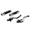 Suzuki GSXR1000 Silver Extendable Brake Clutch Levers Grip Set (2001-2023)