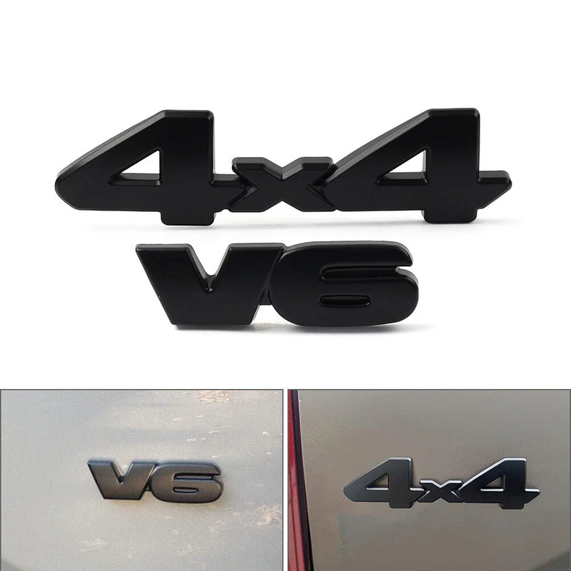 Toyota Tacoma, 4Runner, Tundra V6 4x4 3D Tailgate Emblem Badge Overlays
