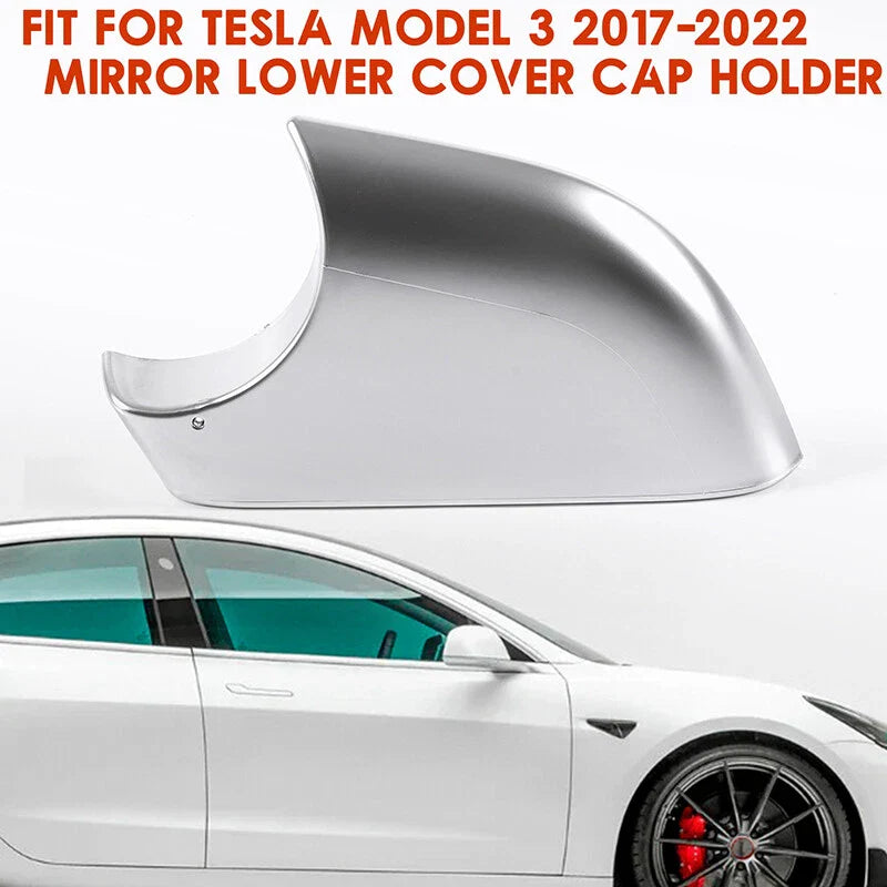 Tesla Model 3 Chrome Left Wing Rearview Mirror Cover (2017-2022)